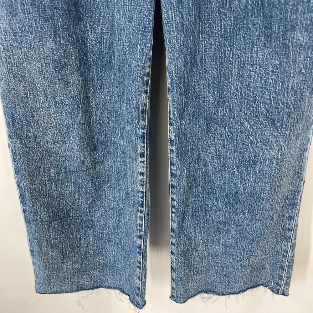 J. Crew Slim Wide-Leg Jeans High Rise Raw Hem